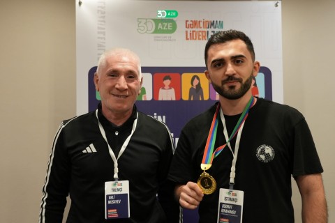 Olimpiya çempionlarımız "Gənc idman liderləri" layihəsində - FOTO