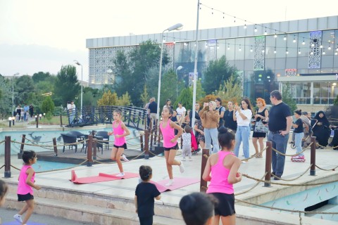 Naxçıvanda gimnastlardan “İdman hamı üçün” layihəsinə davam - FOTO
