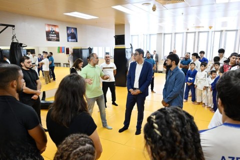 Fərid Qayıbov Heydər Əliyev adına İdman-Konsert Kompleksində idman bölmələrinə baxış keçirib - FOTO