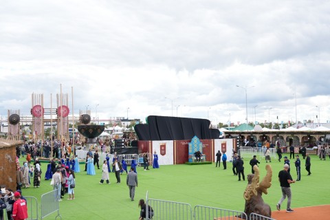 Farid Gayibov takes part in the opening ceremony of 5th World Nomad Games Astana 2024 - PHOTO