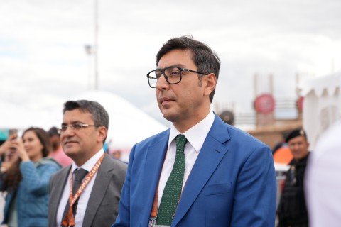 Farid Gayibov takes part in the opening ceremony of 5th World Nomad Games Astana 2024 - PHOTO