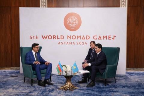 Farid Gayibov takes part in the opening ceremony of 5th World Nomad Games Astana 2024 - PHOTO