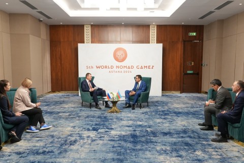 Farid Gayibov takes part in the opening ceremony of 5th World Nomad Games Astana 2024 - PHOTO