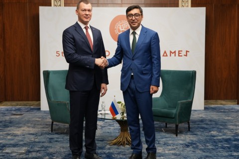 Farid Gayibov takes part in the opening ceremony of 5th World Nomad Games Astana 2024 - PHOTO