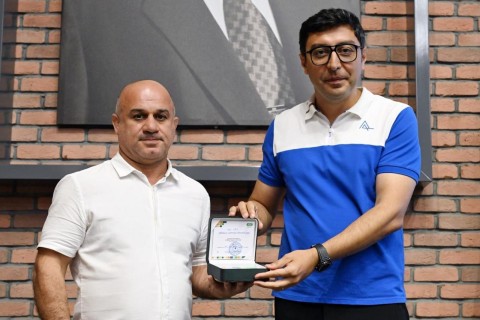 Farid Gayibov meets Azerbaijani athletes who excelled in International Competitions in August – PHOTO