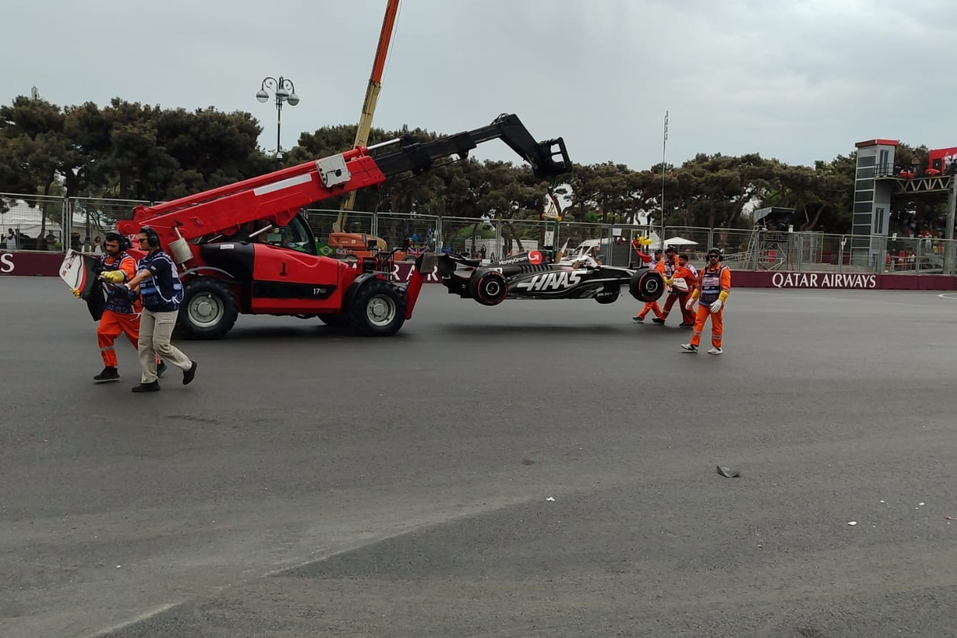 The next accident at Formula 1 Azerbaijan Grand Prix - PHOTO