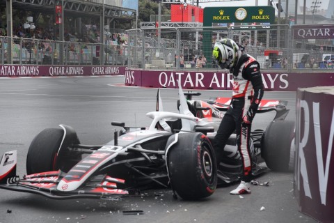 The next accident at Formula 1 Azerbaijan Grand Prix - PHOTO