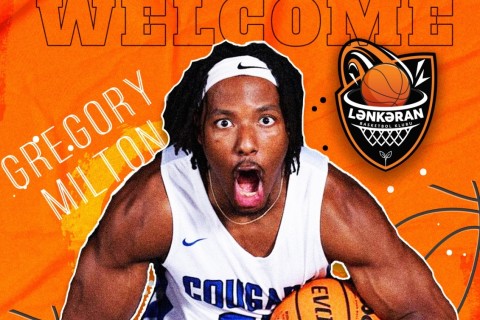 American basketball player in Lankaran - PHOTO