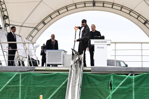 Президент Ильхам Алиев заложил фундамент стадиона "Имарет" в городе Агдам - ФОТО