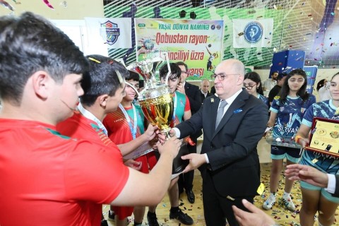 Shahin Bagirov met with young volleyball players - PHOTO