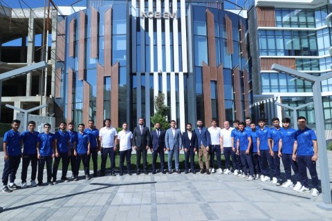 Orkhan Mammadov meets with U23 national team ahead of World Championship - PHOTO