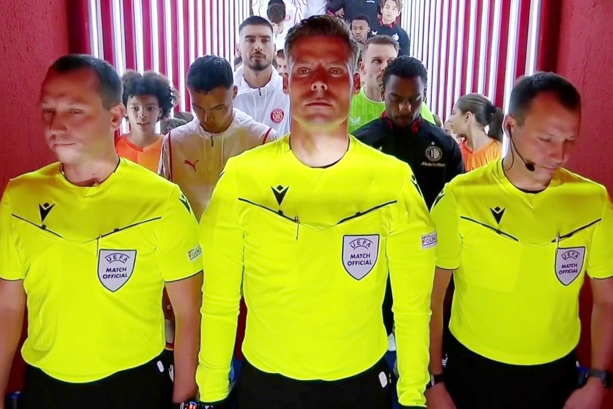 Twins officiate Champions League match