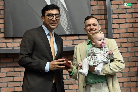 Farid Gayibov meets with Azerbaijan’s successful athletes - PHOTO