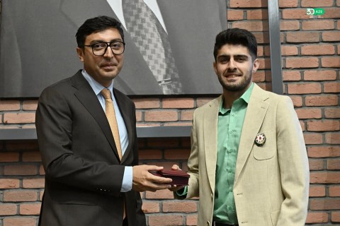 Farid Gayibov meets with Azerbaijan’s successful athletes - PHOTO