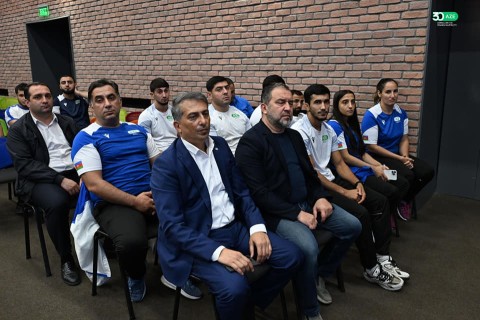 Farid Gayibov meets with Azerbaijan’s successful athletes - PHOTO