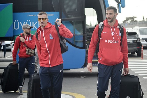 Azerbaijani team leave for Tallinn - PHOTO