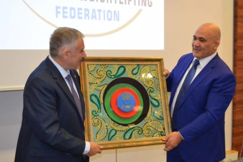Special gift from Azerbaijan to the EWF President - PHOTO