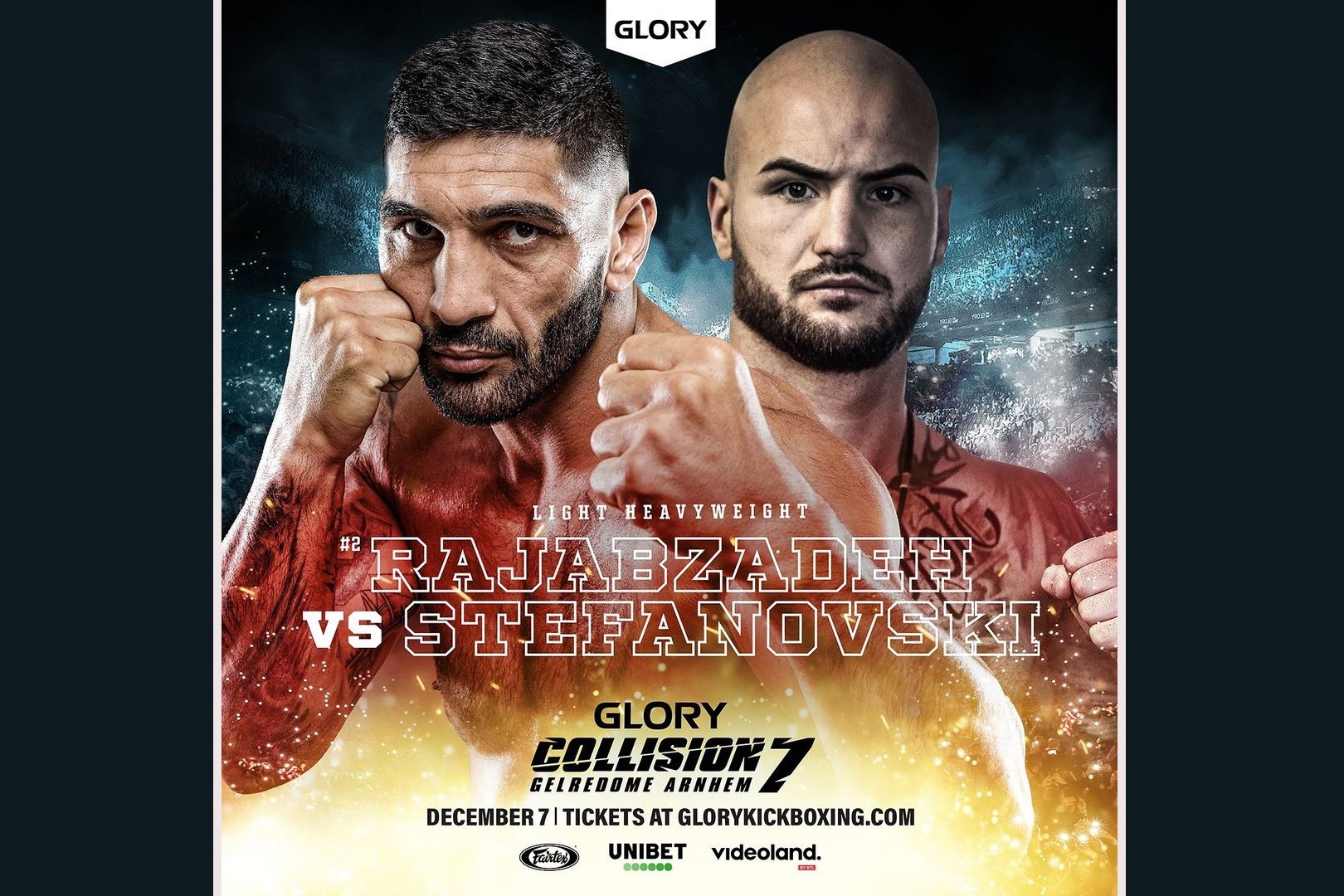 Bahram Rajabzadeh's next Glory match scheduled