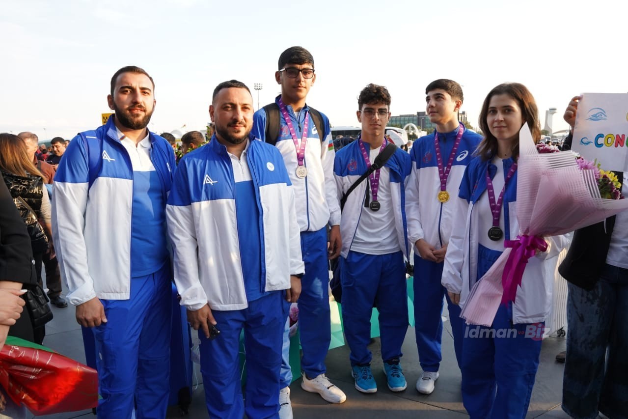 Gimnaziadada 77 medal qazanan Azərbaycan millisi Vətənə qayıdıb - FOTO