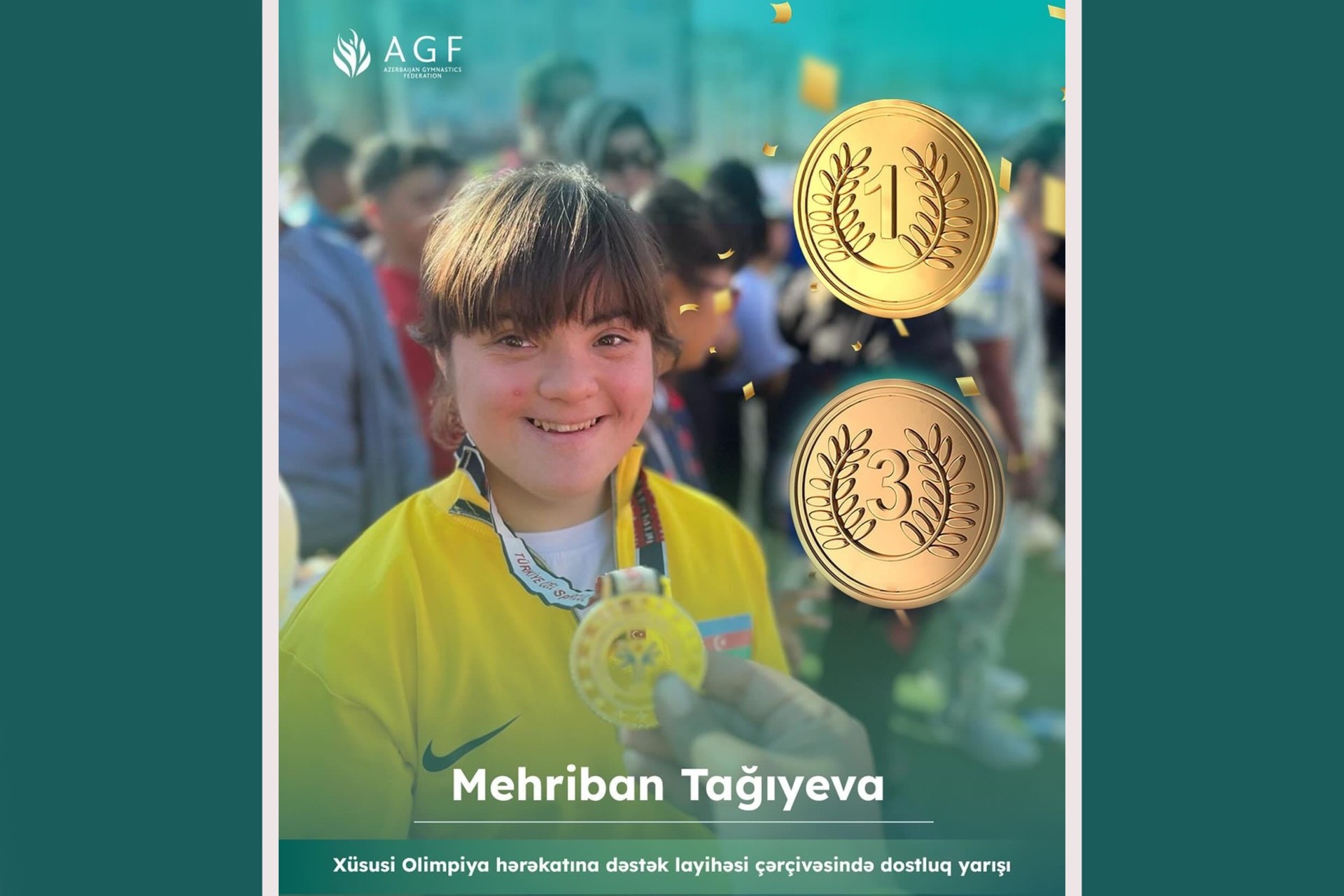 Azerbaijani rhythmic gymnast wins two medals in Norway