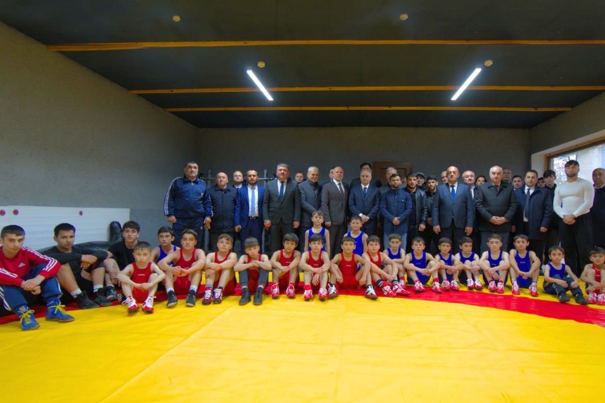 Qusarın Hil kəndində güləş zalı istifadəyə verilib - FOTO
