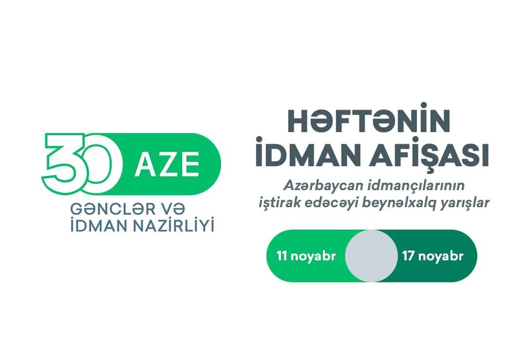 Beynəlxalq yarışlar üzrə HƏFTƏNİN İDMAN AFİŞASI
