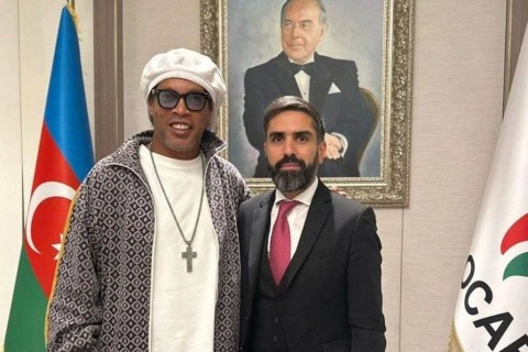 AFFA President and Ronaldinho meets during COP29 in Baku