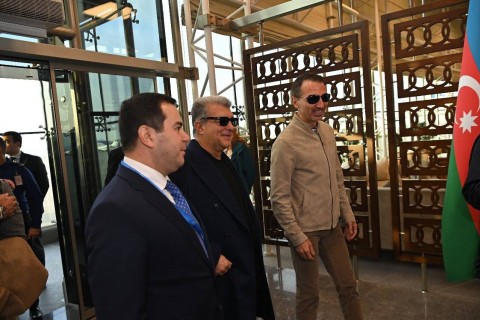 "Barselona"nın prezidenti Bakıya gəlib - FOTO