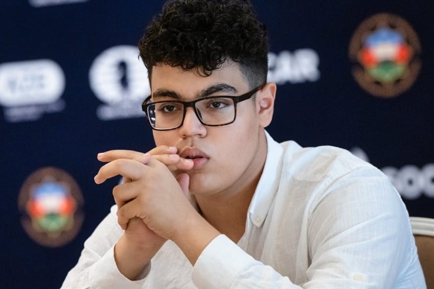 Azerbaijani chess player in the Wake-Aan-Zee tournament