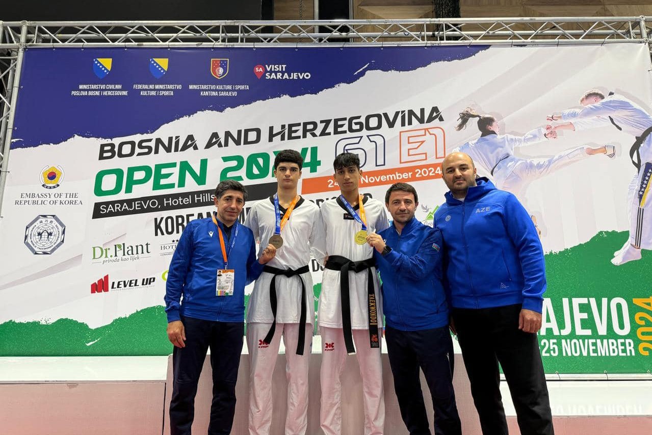 Azerbaijan taekwondo athletes win 2 medals at Bosnia Open