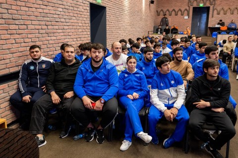 Farid Gayibov honors Azerbaijani athletes for outstanding performances in International Competitions - PHOTO