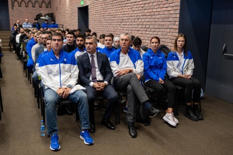 Farid Gayibov honors Azerbaijani athletes for outstanding performances in International Competitions - PHOTO