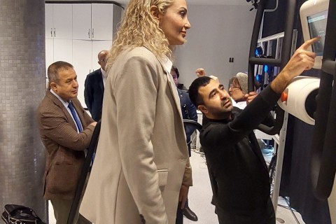Türkiyəli qonaqlar Bakıda idman qurğularında - FOTO