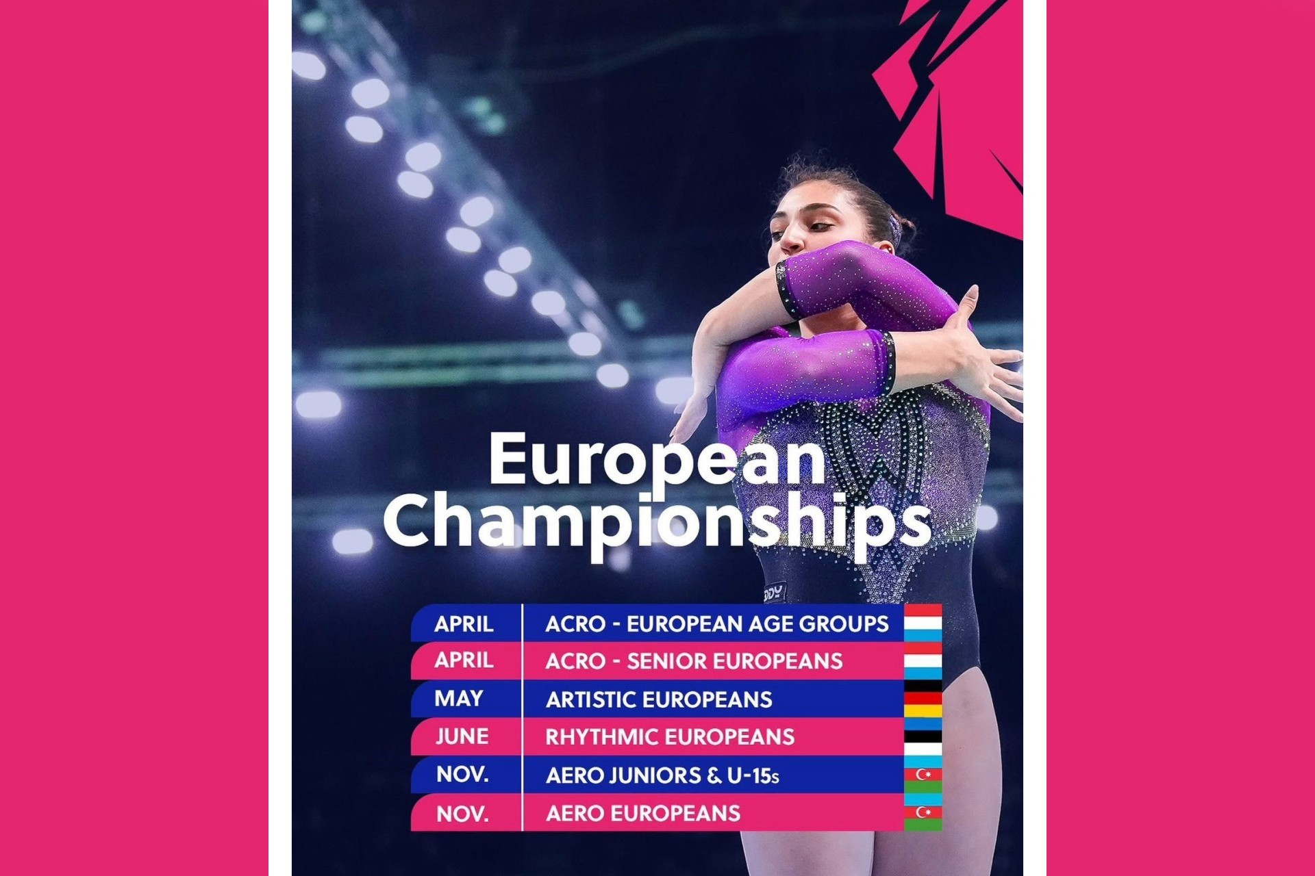 2025 European Gymnastics calendar announced - PHOTO