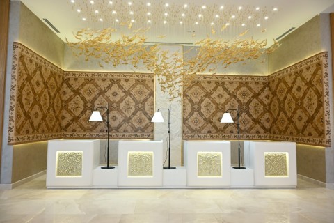 President Ilham Aliyev reviews works at “Lakeside” Hotel and Ski Club construction within Shahdag Tourism Complex - PHOTO