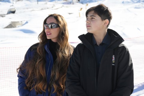 President Ilham Aliyev reviews works at “Lakeside” Hotel and Ski Club construction within Shahdag Tourism Complex - PHOTO