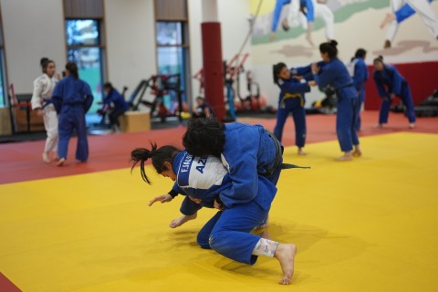 Kazakhstan and Serbia judo teams train in Baku - PHOTO