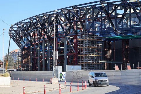 "Camp Nou"da işlər davam edir - SON GÖRÜNTÜLƏR - FOTO