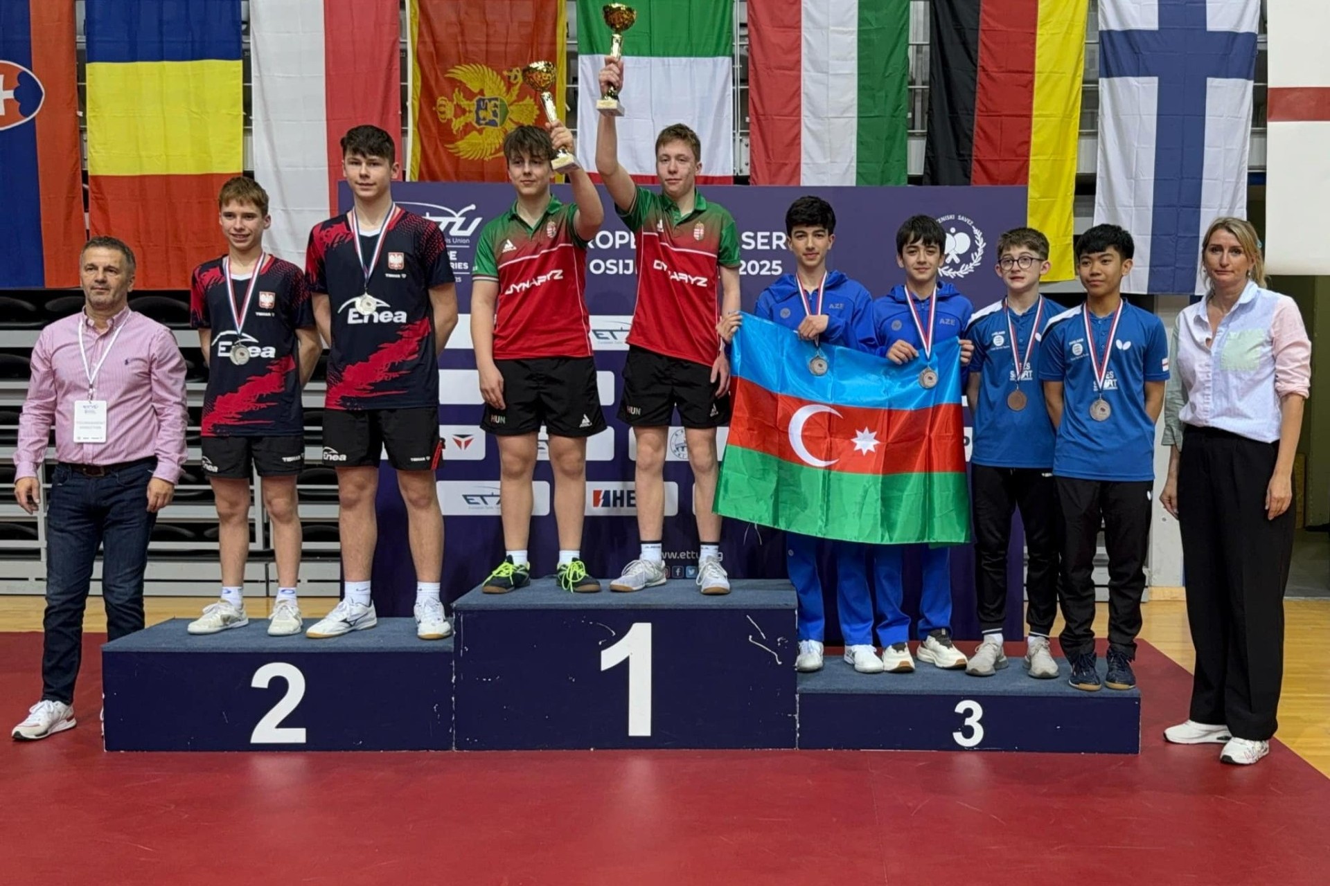 Azerbaijani table tennis players claim bronze in Osijek