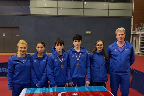 Azerbaijani table tennis players claim bronze in Osijek