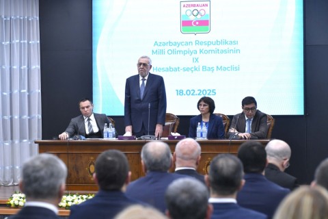 Prezident İlham Əliyev yenidən Azərbaycan Milli Olimpiya Komitəsinin prezidenti seçilib - FOTO