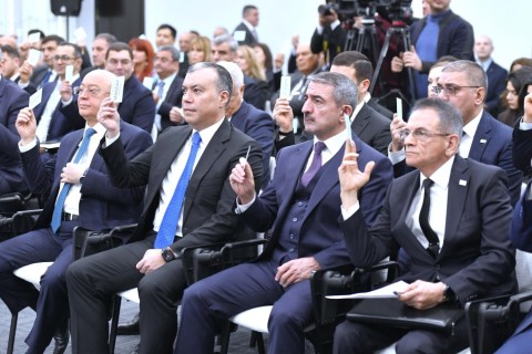 Prezident İlham Əliyev yenidən Azərbaycan Milli Olimpiya Komitəsinin prezidenti seçilib - FOTO