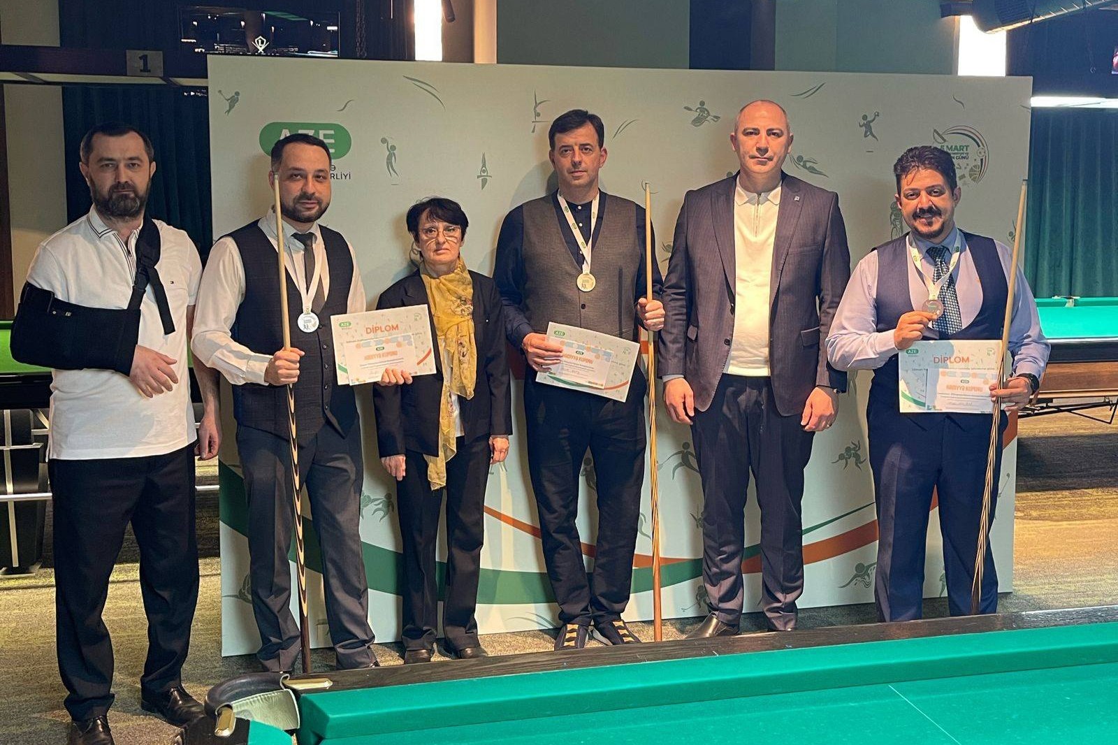 Bilyard çempionatının qalibləri - FOTO