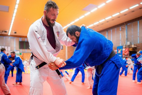 Azerbaijani judokas continue training at the Olympic training camp - PHOTO