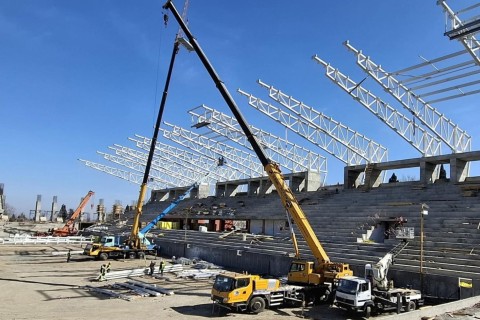Farid Gayibov posts update from Ganja City Stadium - VIDEO