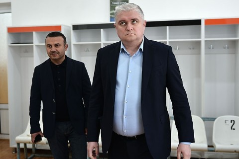 Yevlax şəhər stadionuna baxış keçirilib - FOTO