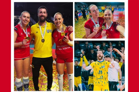 Azerbaijani national volleyball players won the Romanian Cup