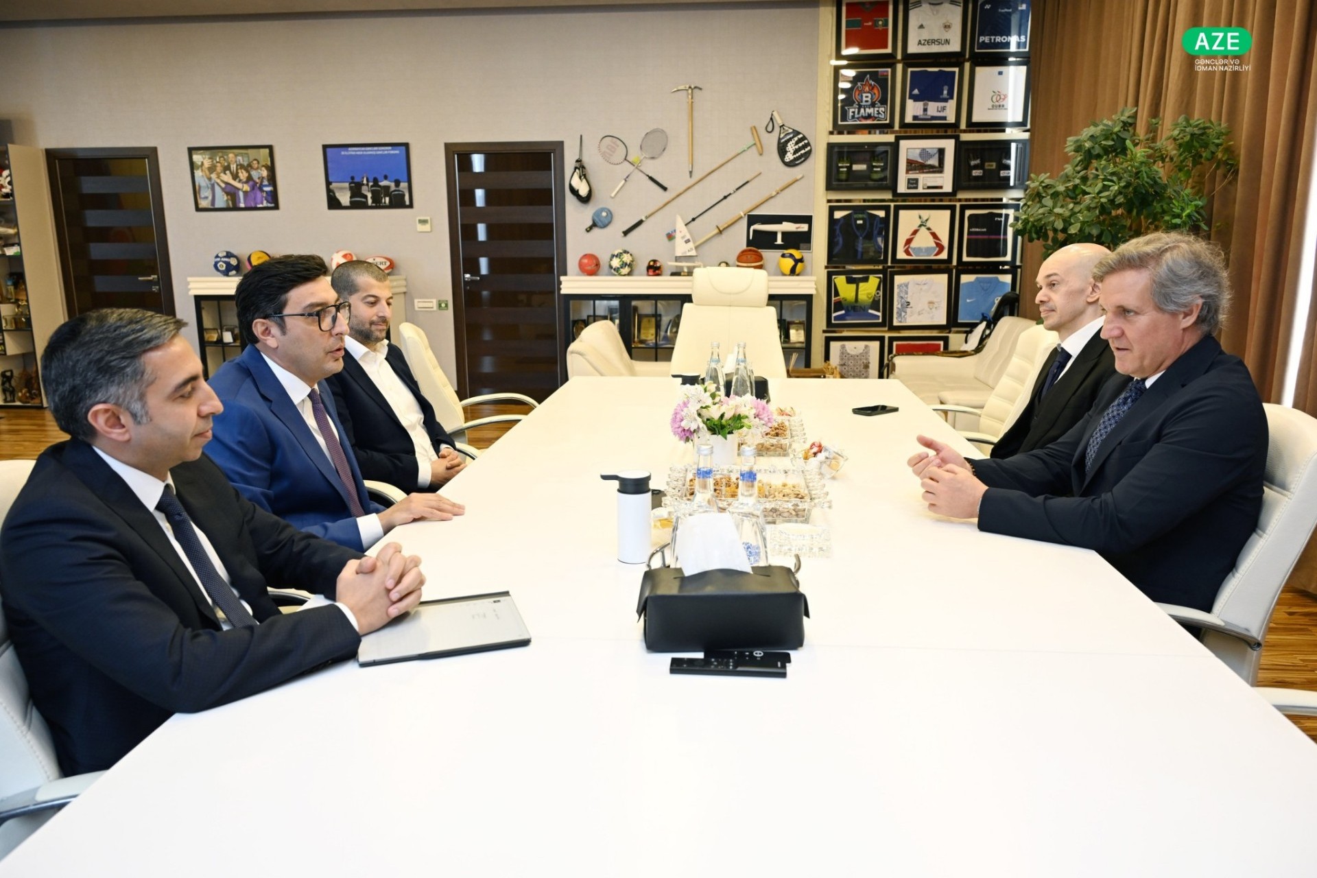 Farid Gayibov meets with European Aquatics President - PHOTO