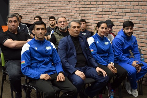 Farid Gayibov meets athletes who successfully represented Azerbaijan - PHOTO