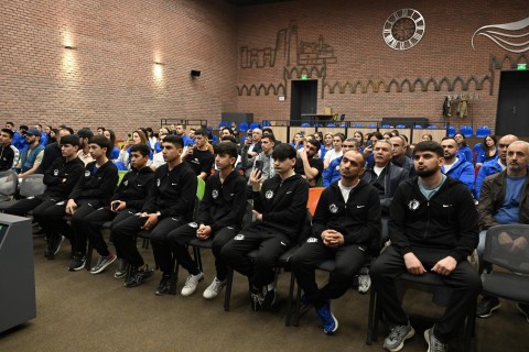 Farid Gayibov meets athletes who successfully represented Azerbaijan - PHOTO